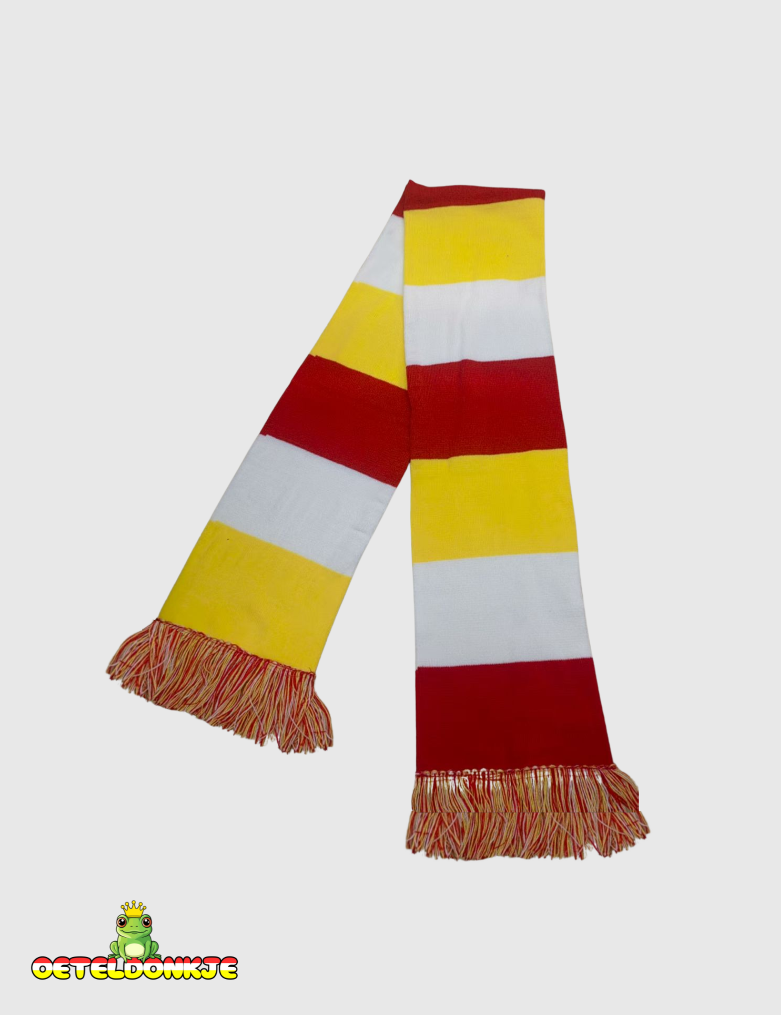 Oeteldonk fijn gebreide sjaal (ROOD, WIT, GEEL)