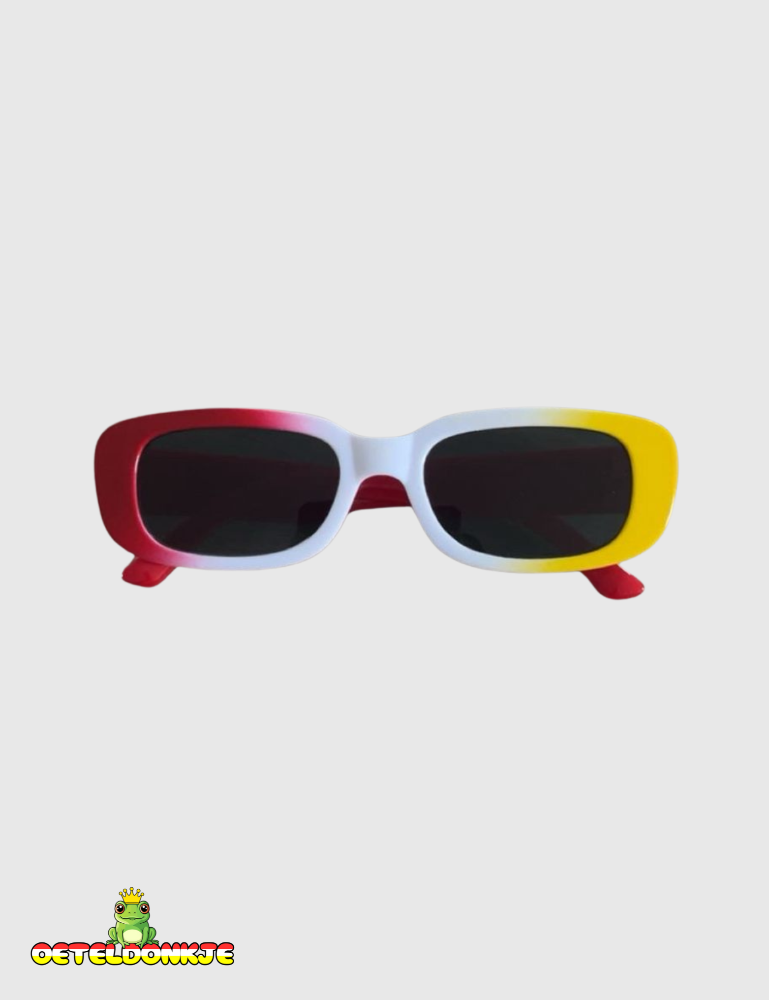 Oeteldonk Bril rood/wit/geel (Unisex)