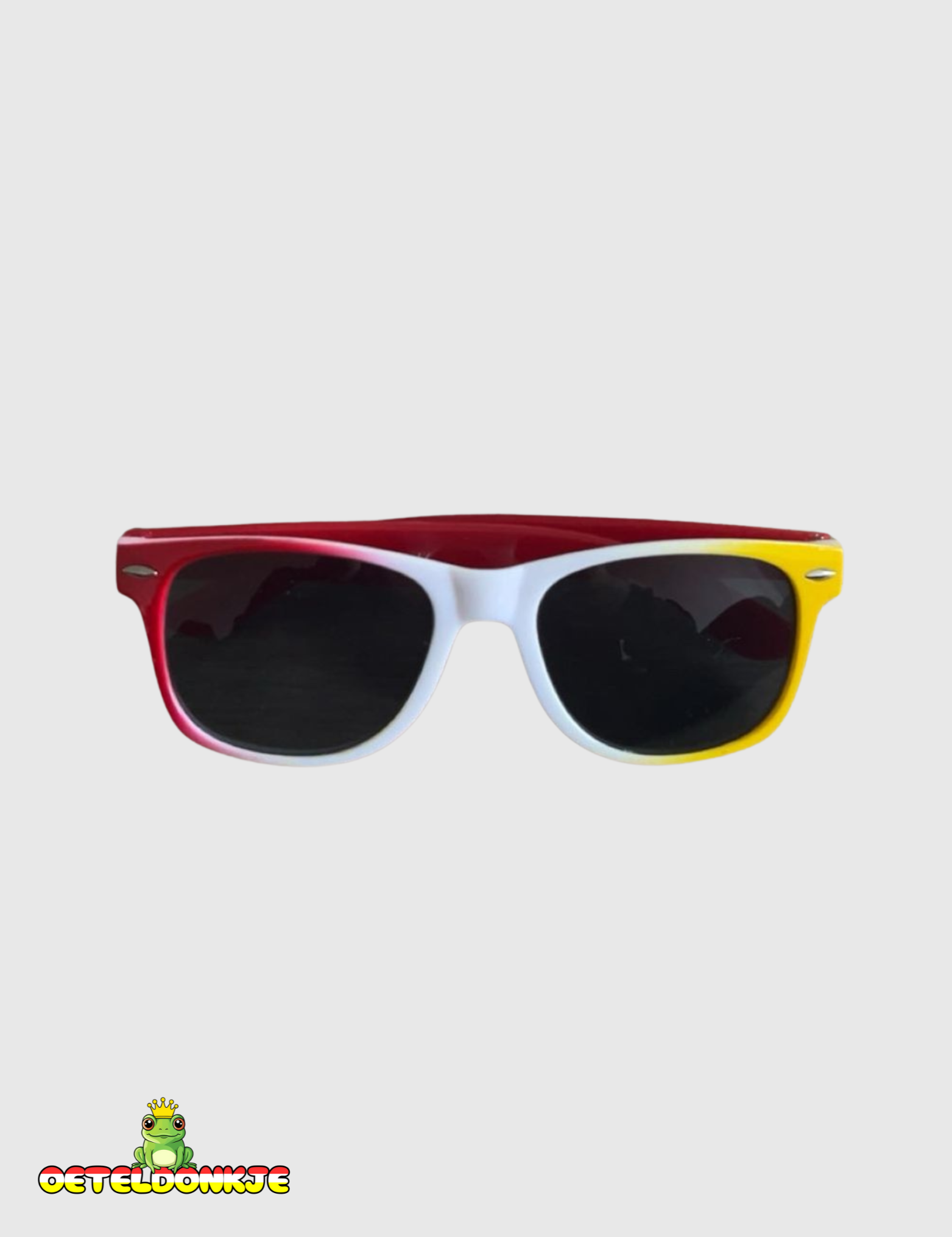 Oeteldonk Bril rood/wit/geel (Unisex)